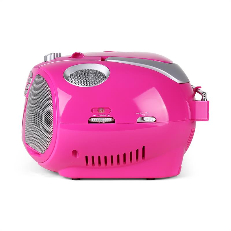 Auna KrissKross, prenos.rádio rekordér, USB, MP3, CD, ružový – Obrázok 2