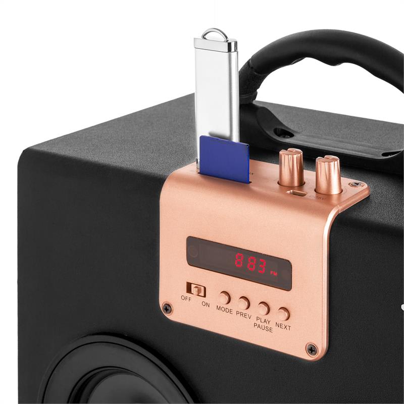 Auna Central Park, 2.1 bluetooth reproduktor, USB, SD, prenosný – Obrázok 4