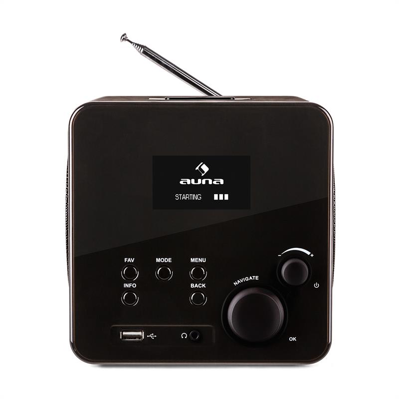 Auna Radio Gaga, internetové rádio, WLAN/LAN, DAB/DAB+, FM, USB, AUX