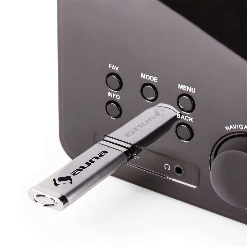 Auna Radio Gaga, internetové rádio, WLAN/LAN, DAB/DAB+, FM, USB, AUX – Obrázok 5