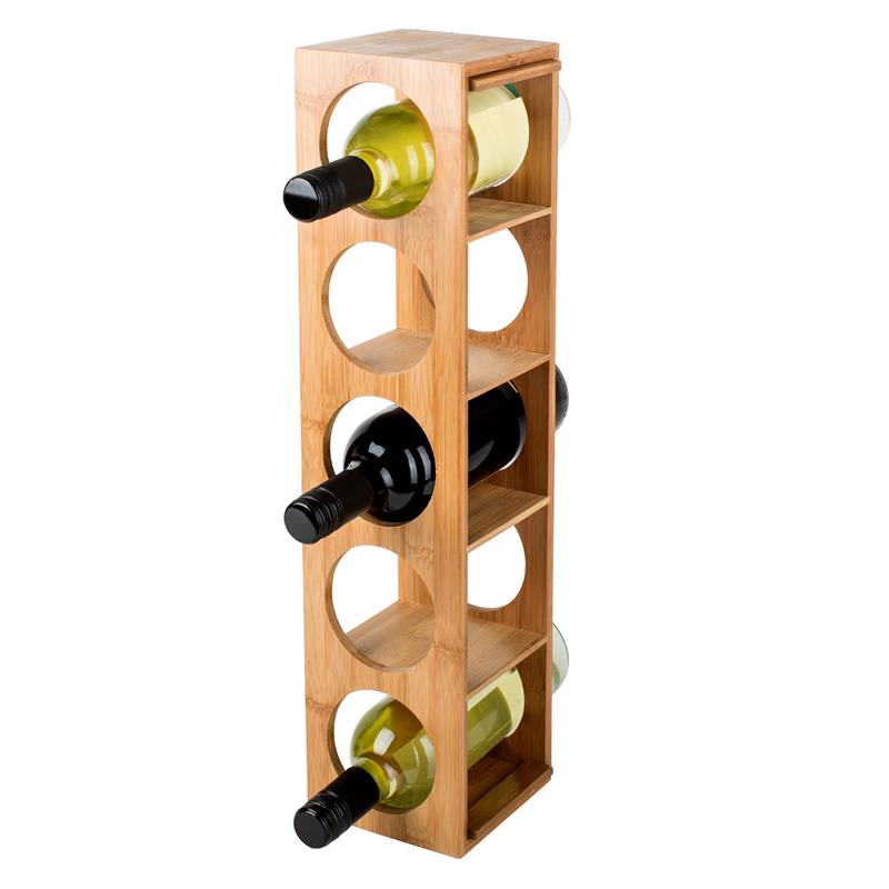 Klarstein Rack No. 3, bambusový regál na víno, stohovateľný – Obrázok 4