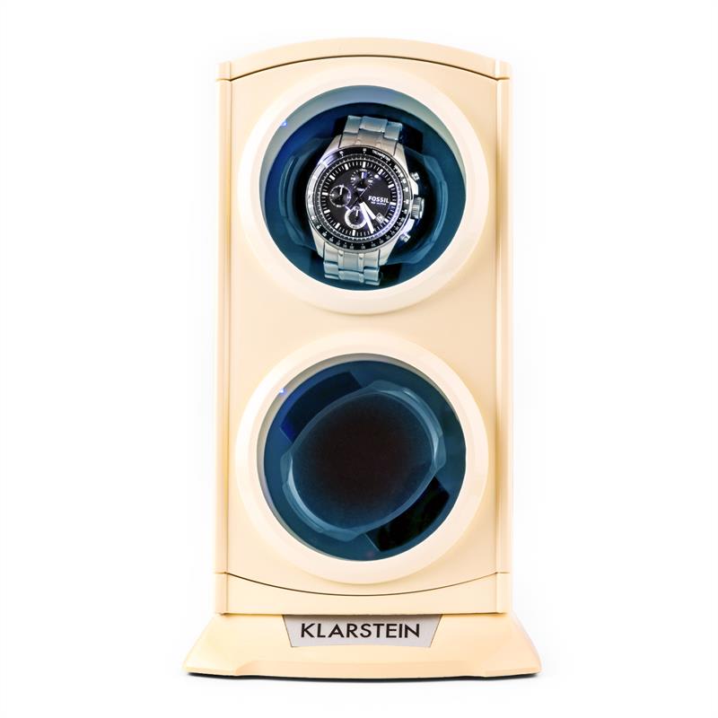 Klarstein St. Gallen Premium, naťahovač na hodinky, 2 hodiniek, LED, krémový – Obrázok 2