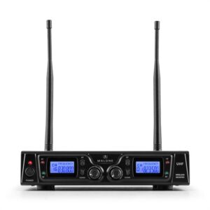 Malone Duett Pro V2, 2-kanálový UHF bezdrôtový mikrofónový set, dosah 50 m