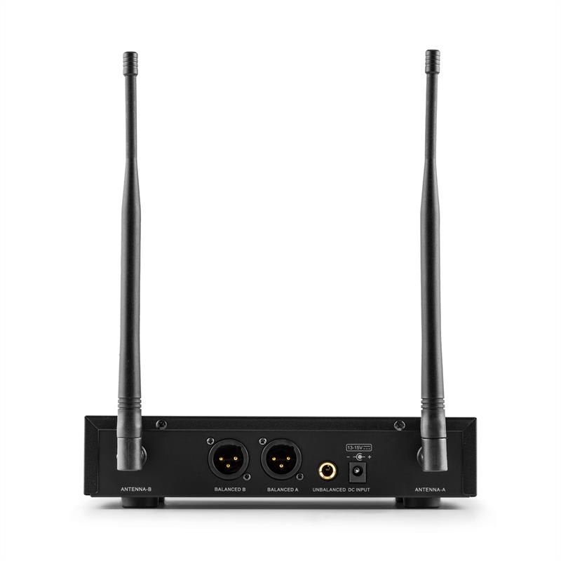 Malone Duett Pro V2, 2-kanálový UHF bezdrôtový mikrofónový set, dosah 50 m – Obrázok 2