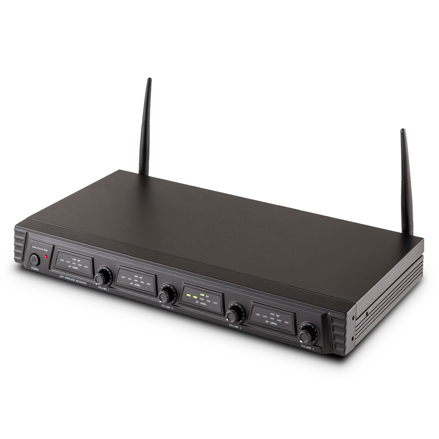 Auna Pro Duett Quartett Fix V1, 4-kanálový UHF bezdrôtový mikrofónový set, dosah 50 m – Obrázok 4
