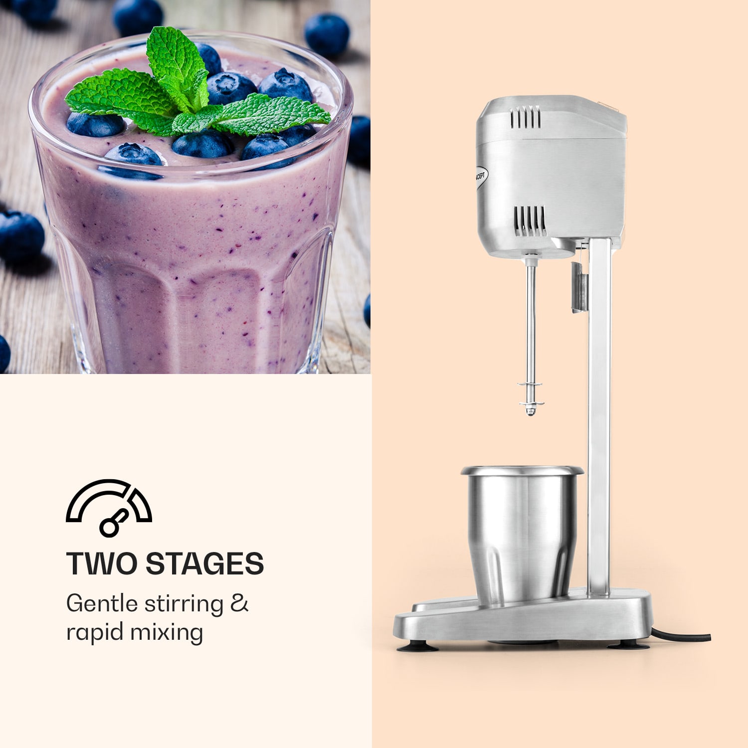 OneConcept DM-B, mixér na nápoje, gastronomický barový mixér, 400 W, 650 ml – Obrázok 3
