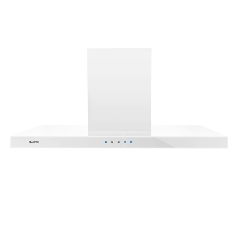 Klarstein Bon Vivant Noir, digestor, 90 cm, nástenný, 630,5 m³/h, časovač, sklo, biely – Obrázok 2