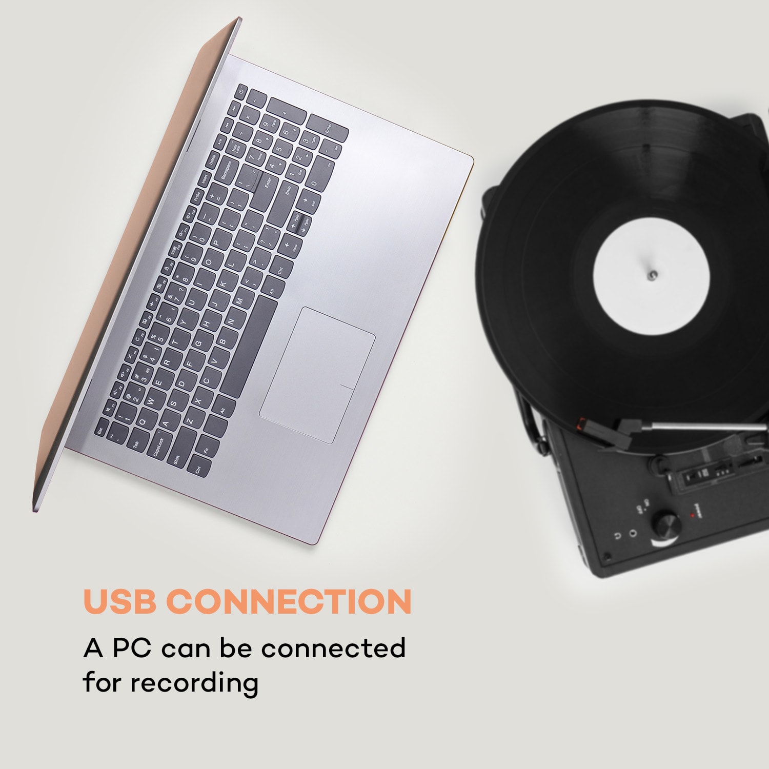 Auna Peggy Sue, retro gramofón, LP, USB, čierny – Obrázok 2