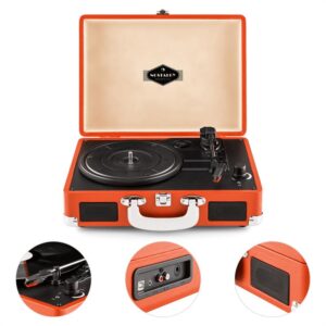 Auna Peggy Sue, retro gramofón, LP, USB, oranžový