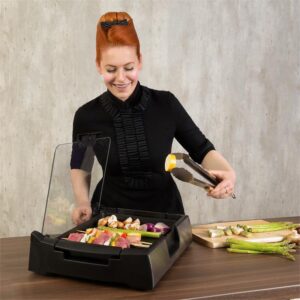 Klarstein Showmaster, 1500 W, do 250 °C, stolný gril, sklenený kryt