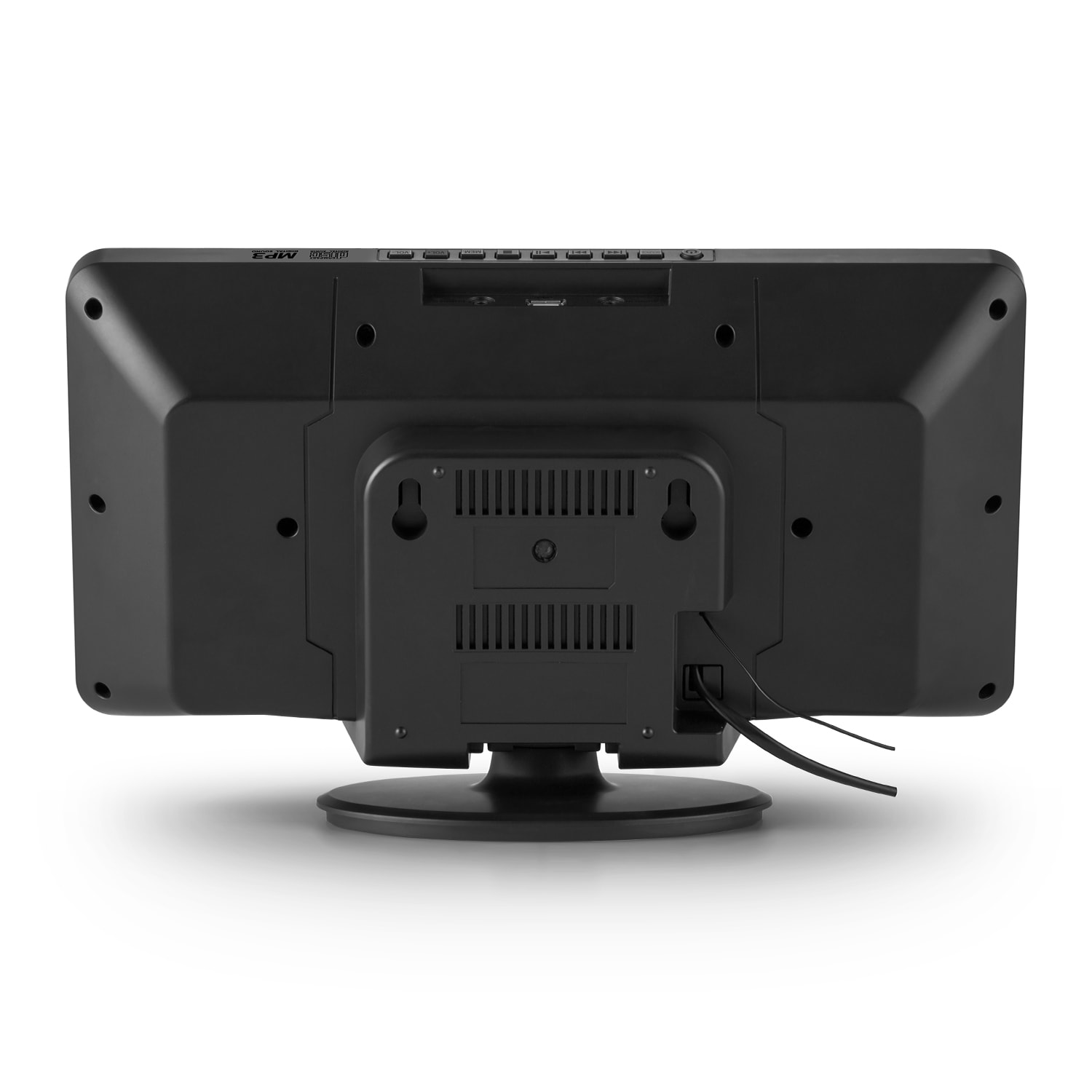 OneConcept V-13, čierny sterosystém s CD MP3 USB rádiom a budíkom, nástenná montáž – Obrázok 2