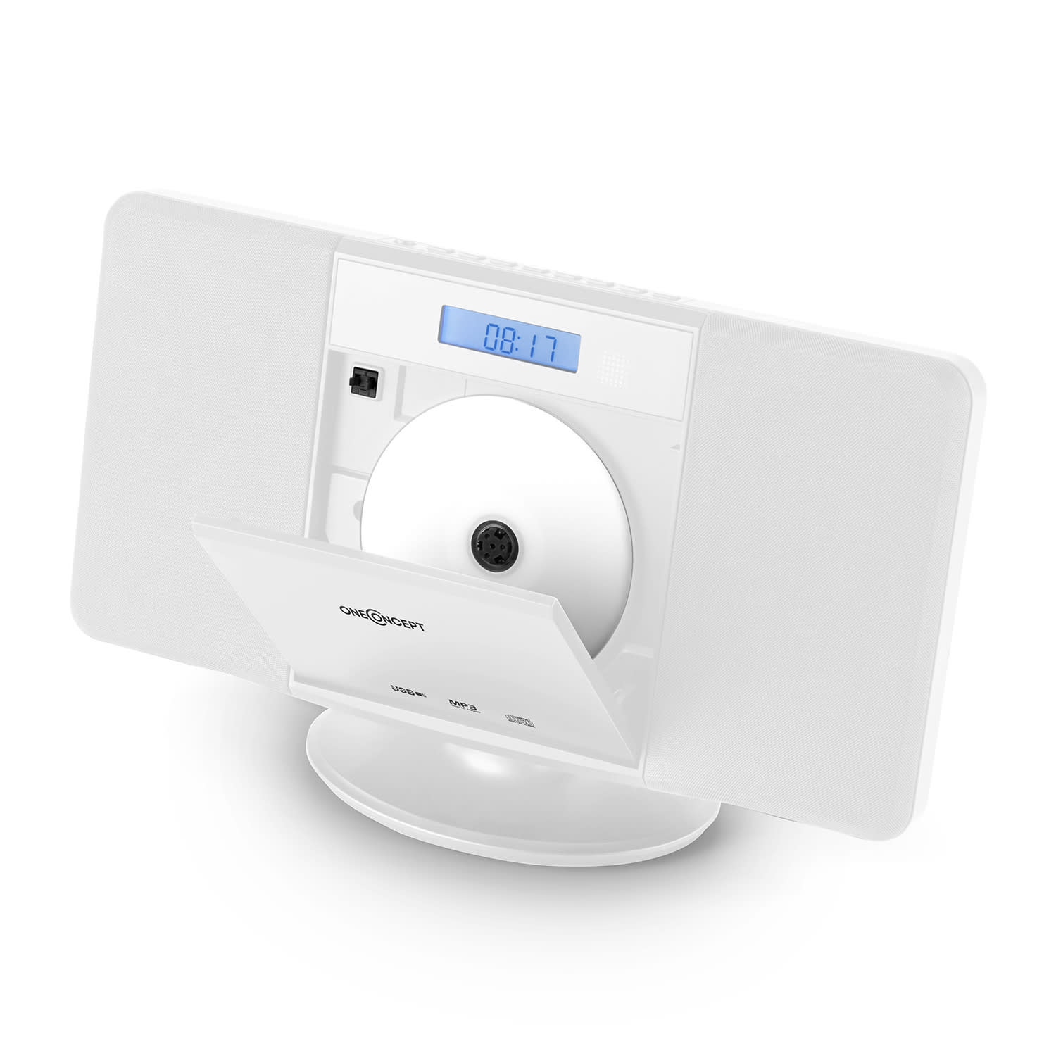 OneConcept V-13 BT, sterosystém s CD MP3 USB bluetooth rádiom, nástenná montáž – Obrázok 5