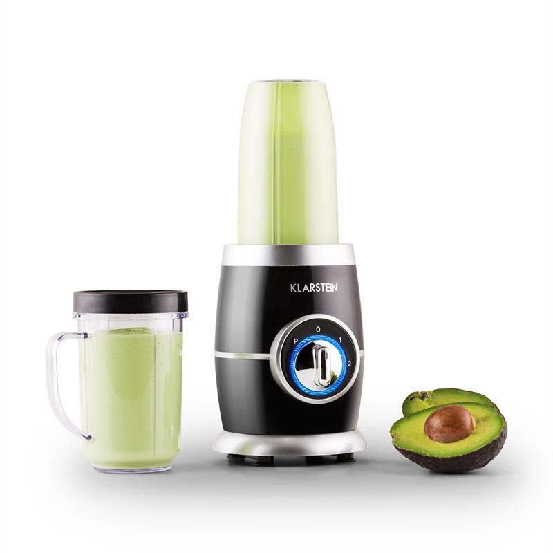 Klarstein Juicinho Nero, 220 W, stolný mixér, príprava smoothie, 8-dielny set