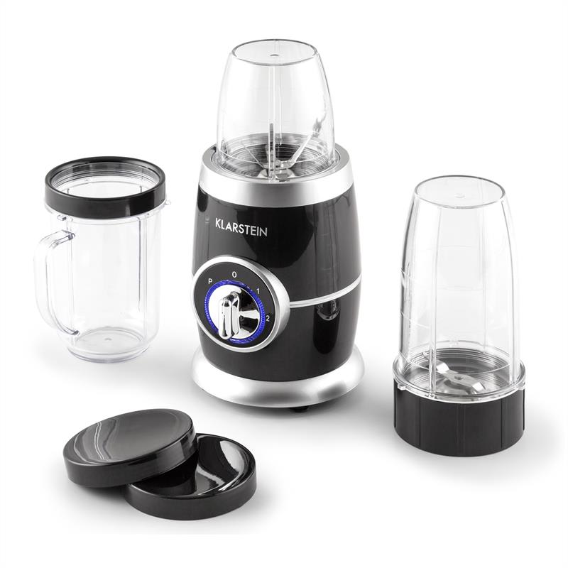 Klarstein Juicinho Nero, 220 W, stolný mixér, príprava smoothie, 8-dielny set – Obrázok 5