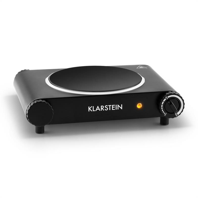Klarstein Captain Cook, čierna, 1200W, osobitná varná platňa z ušľachtilej ocele