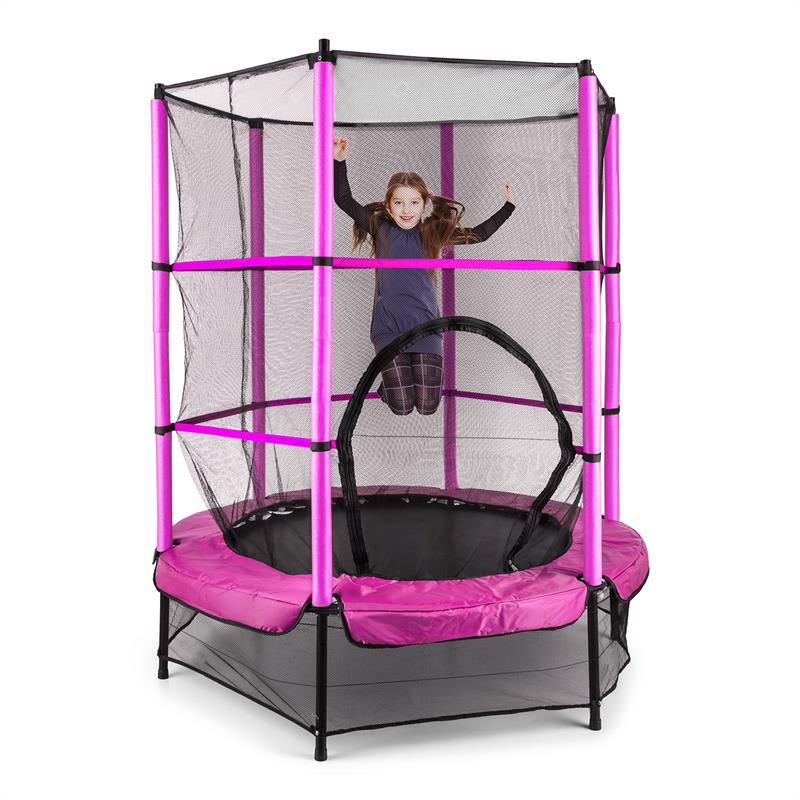 KLARFIT Rocketkid, trampolína, Ø140cm, bezpečnostná sieť, bungee pruženie, od 3 rokov