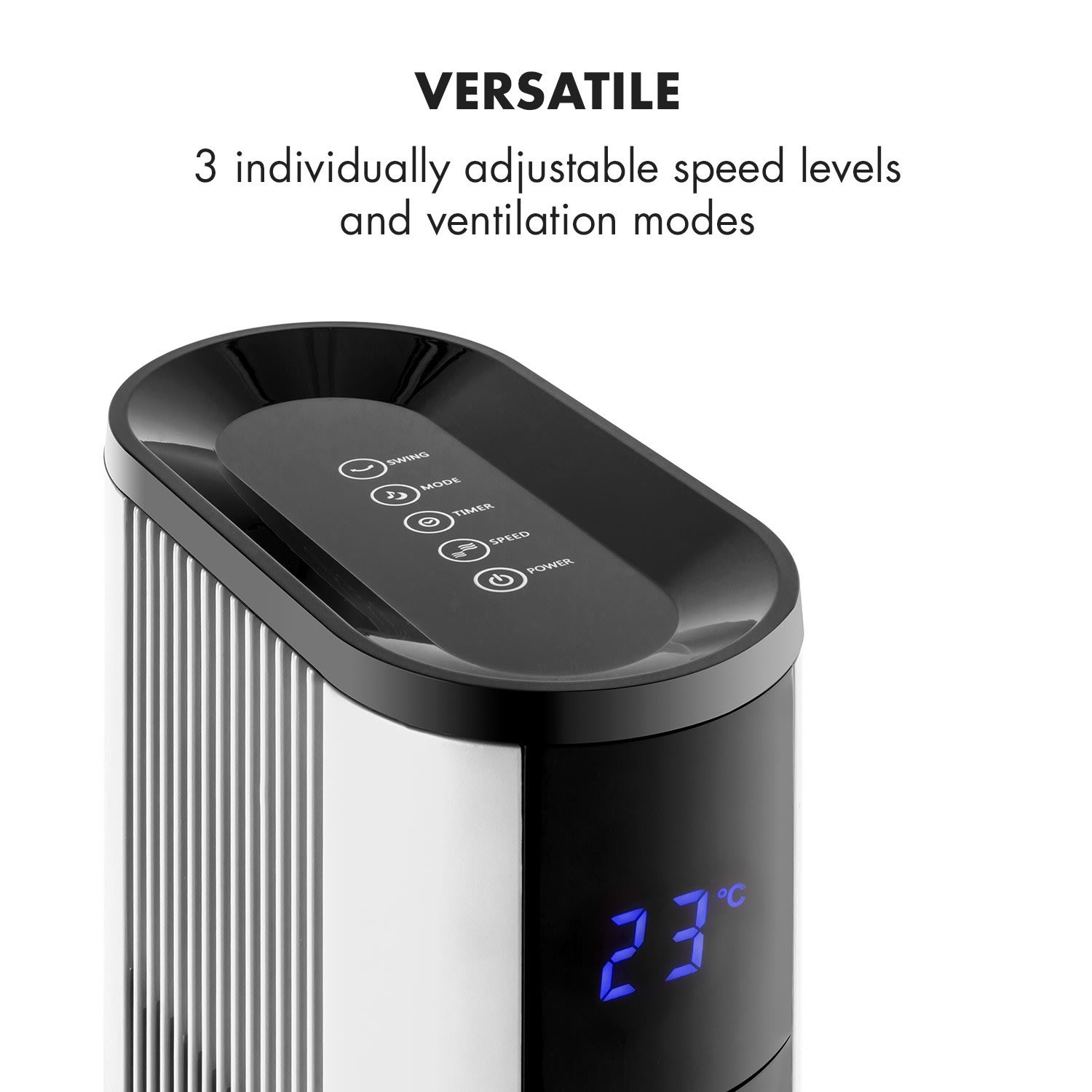 Klarstein Skyscraper 3G, stĺpový ventilátor s dotykovým ovládaním, 50 W, diaľkový ovládač – Obrázok 4