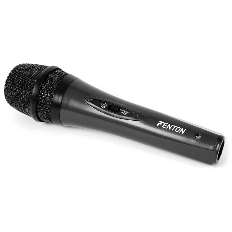 Fenton / Skytec, čierny dynamický mikrofón, vrátane 4m kábla – Obrázok 3