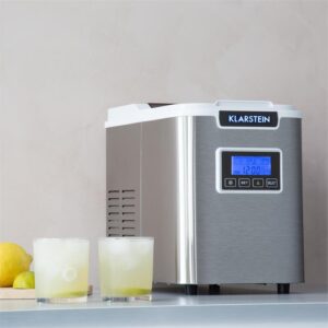 Klarstein ICE6 Icemeister, zariadenie na prípravu kociek ľadu, 12 kg/24 hod., nerezová oceľ, biela