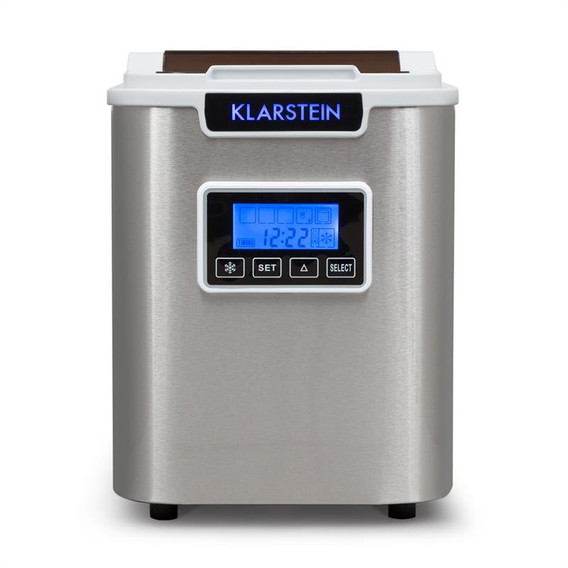 Klarstein ICE6 Icemeister, zariadenie na prípravu kociek ľadu, 12 kg/24 hod., nerezová oceľ, biela – Obrázok 2