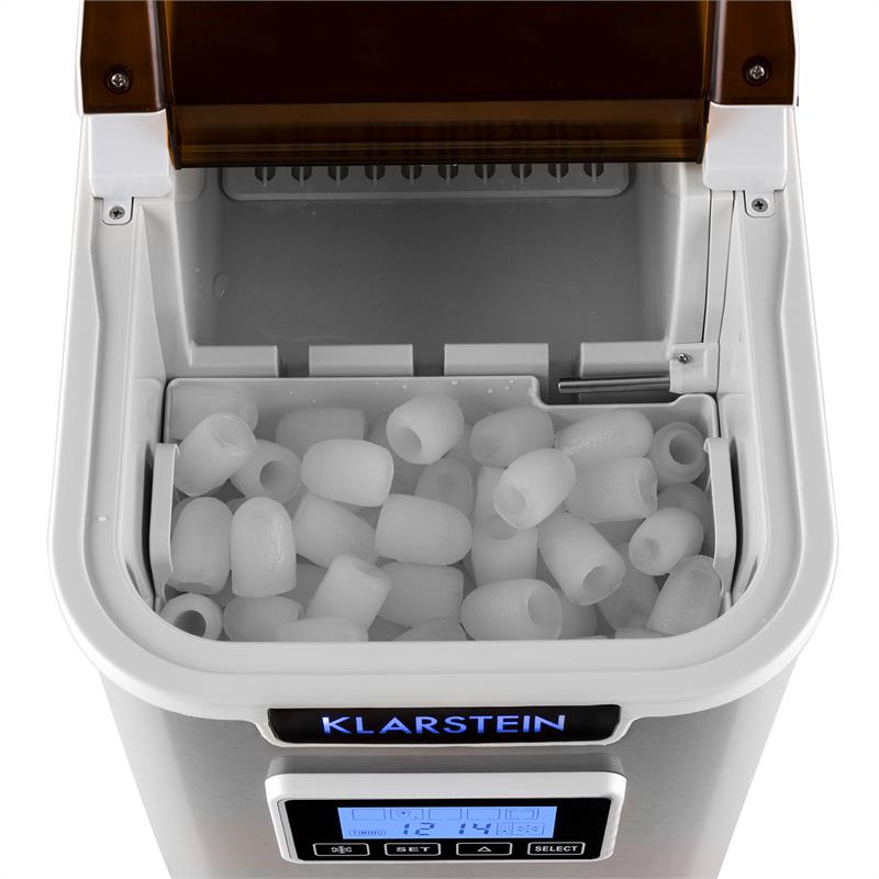 Klarstein ICE6 Icemeister, zariadenie na prípravu kociek ľadu, 12 kg/24 hod., nerezová oceľ, biela – Obrázok 3