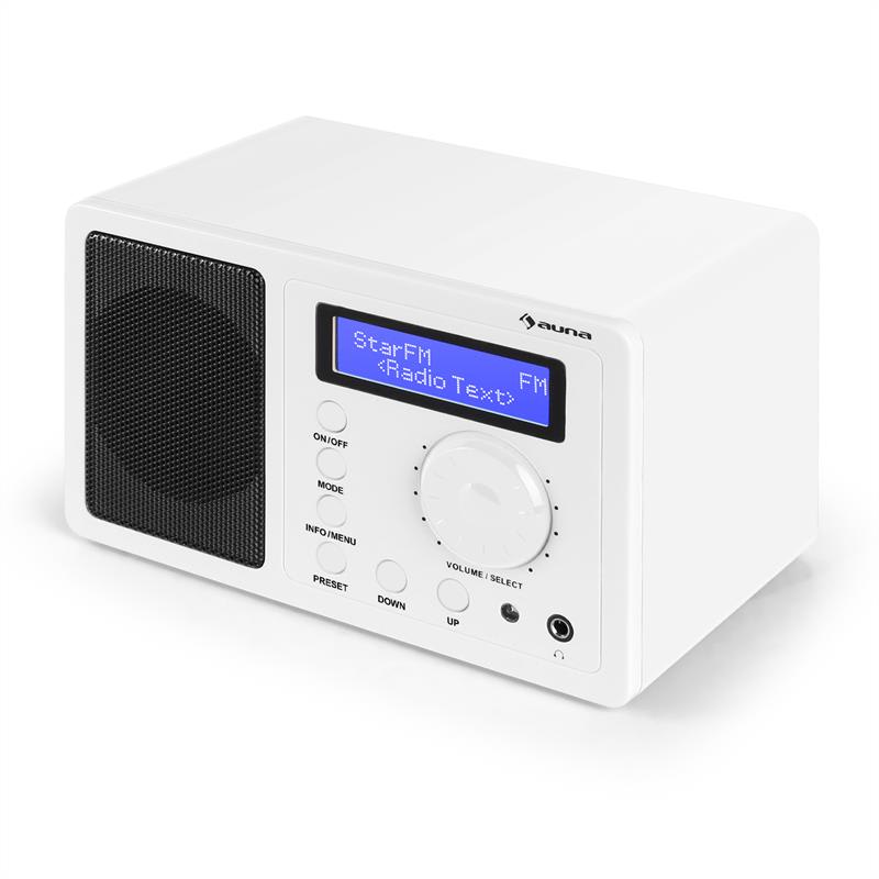 Auna DR-130 BT, biela, digitálne rádio, bluetooth, DAB+, FM – Obrázok 3