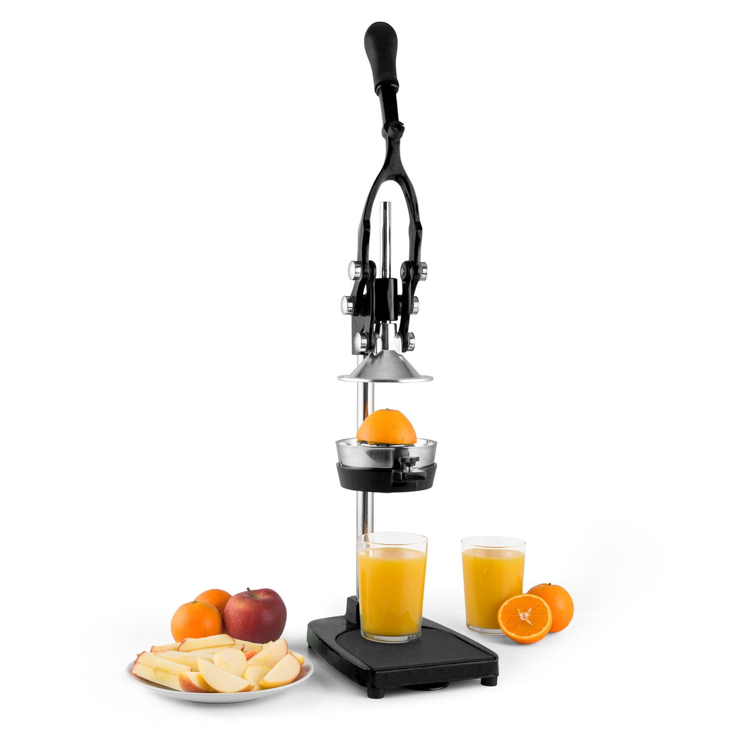 Klarstein TriJuicer, čierny, pákový lis na odštavovanie, krájač hranolčekov, krájač jablka – Obrázok 5