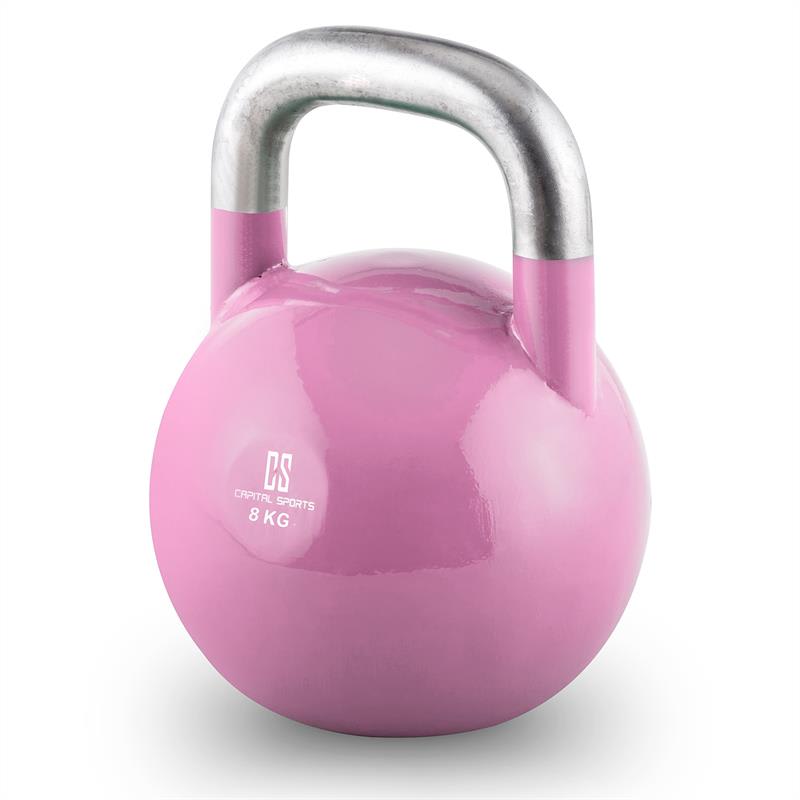 Capital Sports Compket 8, kettlebell, 8 kg, lososová – Obrázok 4