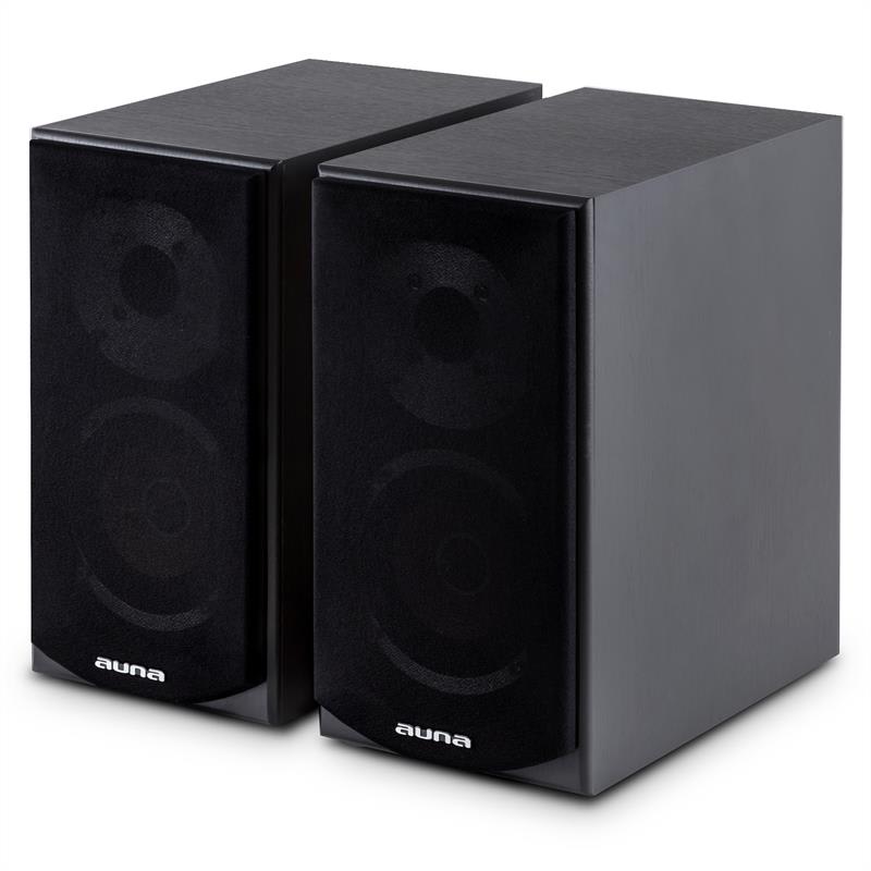 Auna Linie 501 BS-BK, 100W, dvojica regálových pasívnych reproduktorov, čierne – Obrázok 5