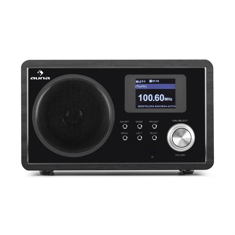 Auna IR-150, internetové rádio, FM, DLNA, WLAN, retro, diaľkové ovládanie, drevená skriňa – Obrázok 2