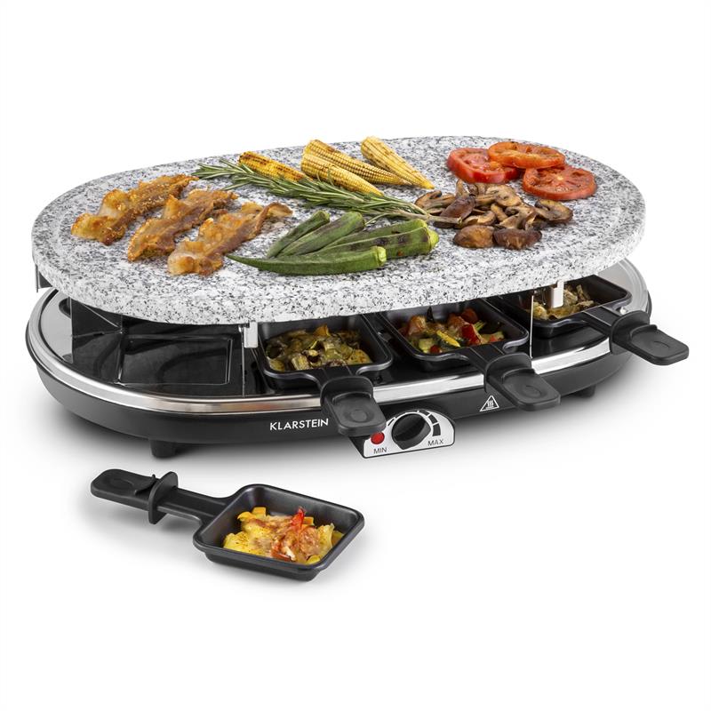 Klarstein All-U-Can-Grill, raclette gril 4 v 1, 1500 W, kamenná platňa, pre 8 osôb