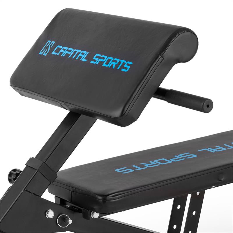 Capital Sports Sit'n Curl, tréningová lavica, Sit Up lavička so sadou činiek – Obrázok 4