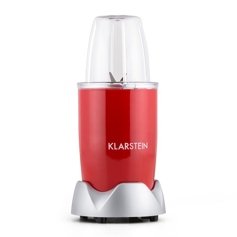Klarstein NutriRocket, 700W, červený, multifunkčný mixér/smoothiemaker, desaťdielny – Obrázok 2