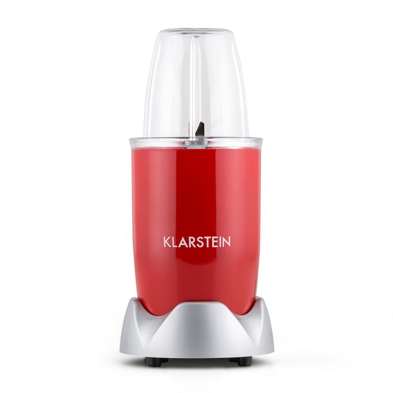 Klarstein NutriRocket, 700W, červený, multifunkčný mixér/smoothiemaker, desaťdielny – Obrázok 4