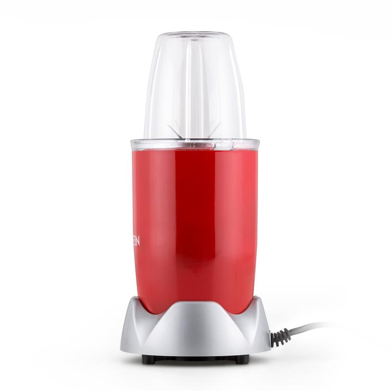 Klarstein NutriRocket, 700W, červený, multifunkčný mixér/smoothiemaker, desaťdielny – Obrázok 5