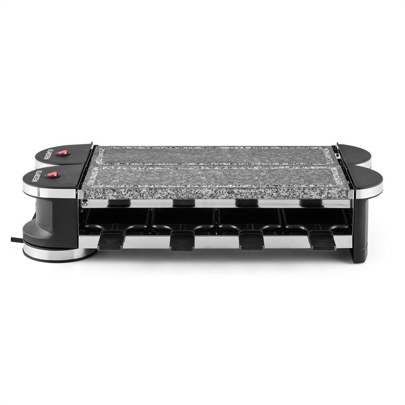Klarstein Tenderloin 100, raclette gril, 1200 W, 2 x prírodný kameň, pre 8 osôb – Obrázok 2