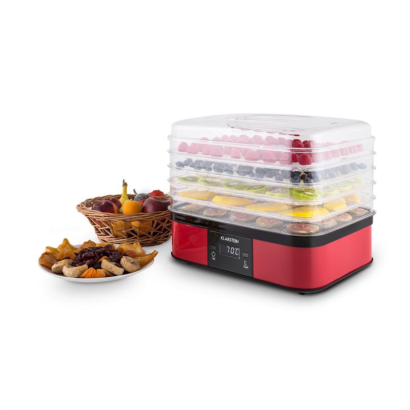 Klarstein Valle di Frutta, 250 W, sušička, nerez, dehydrátor, 5 poschodí – Obrázok 4