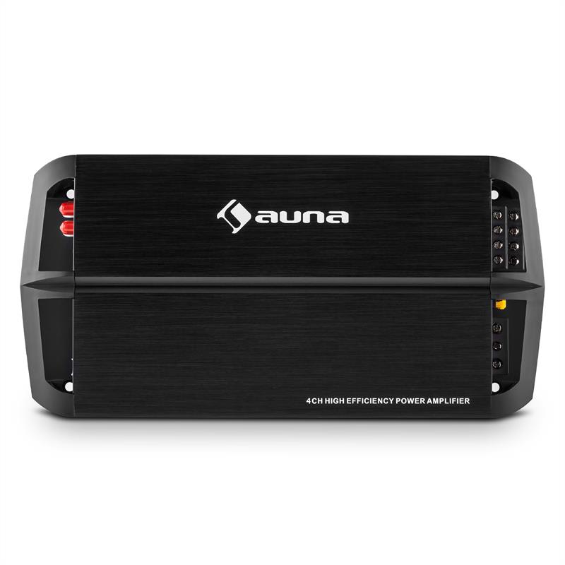 Auna AMP490BK, 360 W, 4-kanálový auto zosilňovač, trieda A/B, zosilňovač, diaľkové ovládanie