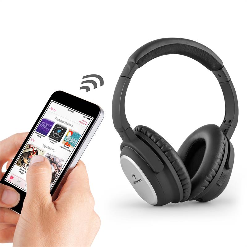 Auna BNC-10, slúchadlá s aktívnym potláčaním vonkajšieho šumu, bluetooth 4.1, batéria – Obrázok 5