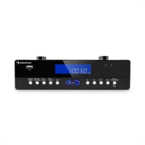 Auna KR 100 BK, zospodu zabudovateľné kuchynské rádio, bluetooth, mikrofón, USB, MP3, headset