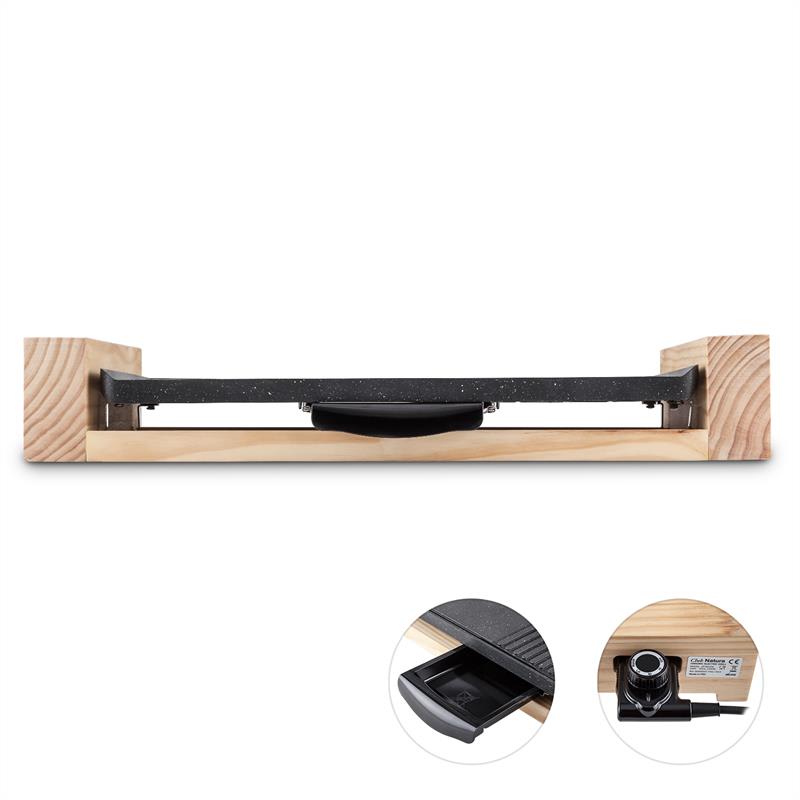 Klarstein Lumberjack, 2300 W, elektrický gril, stolný gril, rustikálny, drevo – Obrázok 5