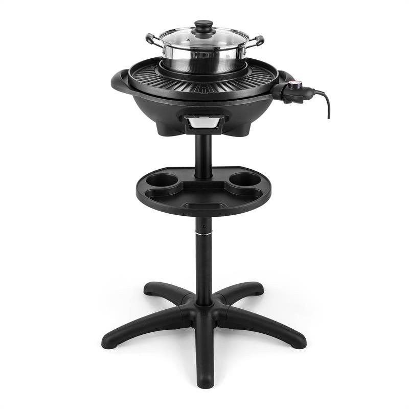 Klarstein Grillpot, 1600 W, 40 cm, elektrický gril, stojaci gril, stolný gril, liatinový – Obrázok 3
