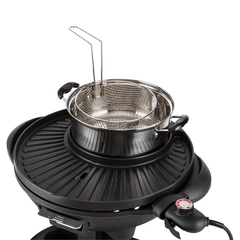 Klarstein Grillpot, 1600 W, 40 cm, elektrický gril, stojaci gril, stolný gril, liatinový – Obrázok 4