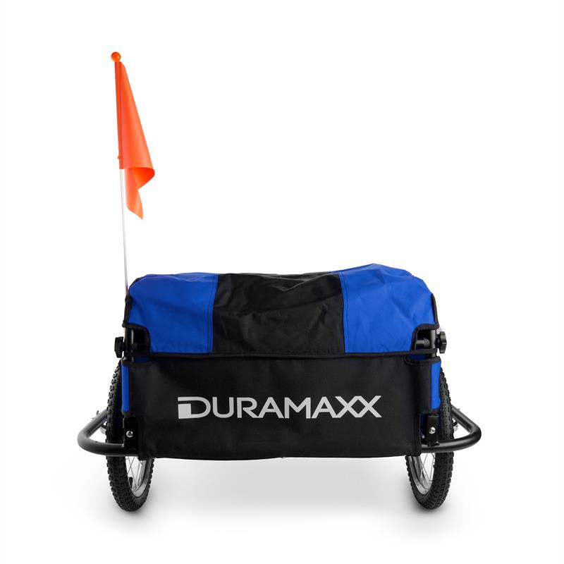 DURAMAXX Mountee, 130 l, 60 kg, príves na bicykel, nákladný vozík, oceľová tyč – Obrázok 4