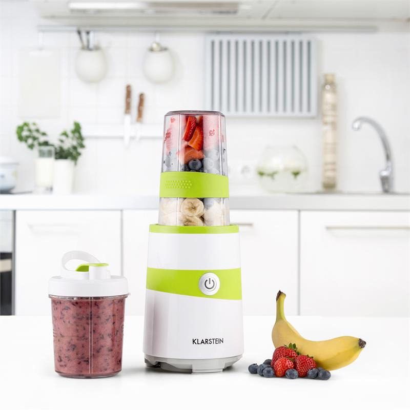 Klarstein Vitalic, 1000W, biely, stojaci smoothie mixér, 2 čepieľkové nadstavce – Obrázok 3