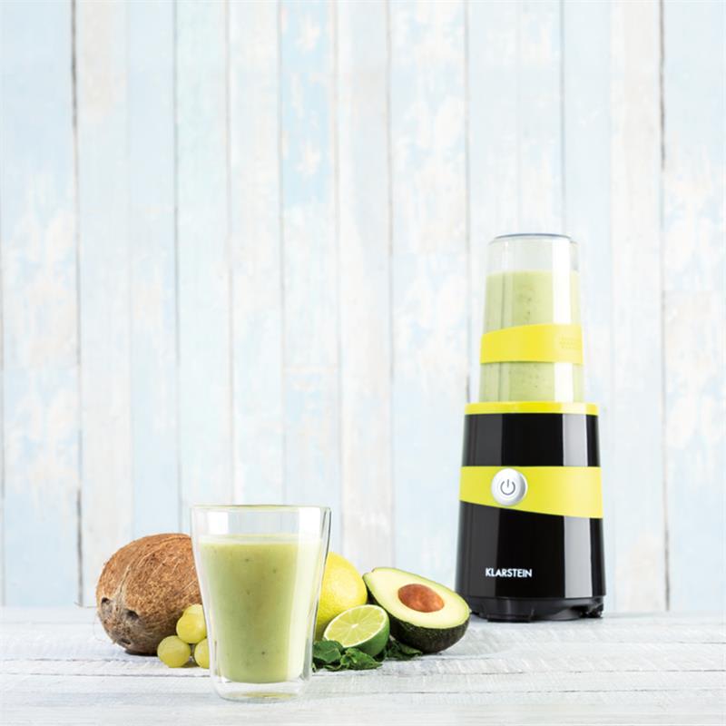 Klarstein Vitalic, čierny, 1000 W, stolný mixér, príprava smoothie, 2 nástavce čepelí – Obrázok 4