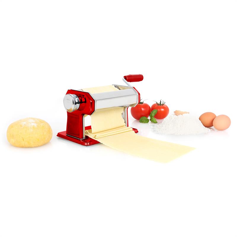 Klarstein Siena Rossa, červený, Pasta Maker, zariadenie na výrobu cestovín, 3 nadstavce – Obrázok 3