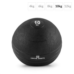 Capital Sports Groundcracker, čierny, 10 kg, slamball, guma