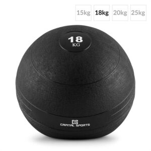 Capital Sports Groundcracker, čierny, 18 kg, slamball, guma