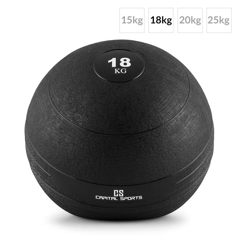 Capital Sports Groundcracker, čierny, 18 kg, slamball, guma